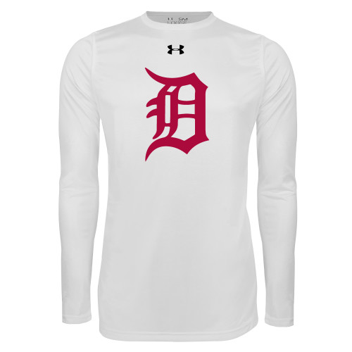  Under Armour White Long Sleeve Tech Tee - Primary Mark