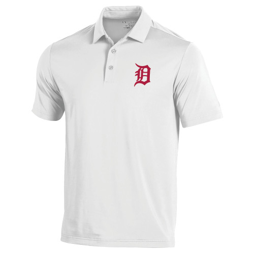  Under Armour White Performance Polo - Primary Mark
