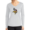Thumbnail image for  Womens White Performance Long Sleeve V Neck Shirt