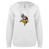 Thumbnail image for  ENZA Womens White V Notch Raw Edge Fleece Hoodie