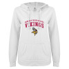 Thumbnail image for  ENZA Womens White V Notch Raw Edge Fleece Hoodie