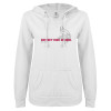 Thumbnail image for  ENZA Womens White V Notch Raw Edge Fleece Hoodie