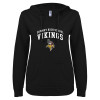 Thumbnail image for  ENZA Womens Black V Notch Raw Edge Fleece Hoodie
