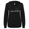 Thumbnail image for  ENZA Womens Black V Notch Raw Edge Fleece Hoodie