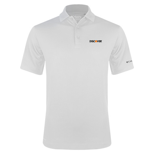  Columbia White Omni Wick Drive Polo - Discover