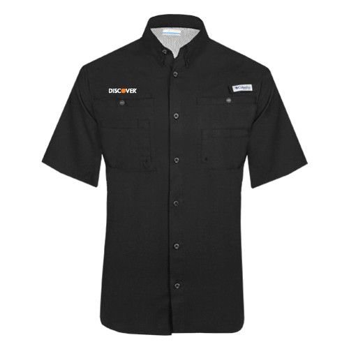  Columbia Black Tamiami Performance Short Sleeve Shirt - Discover