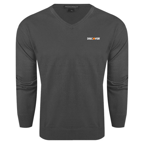  Charcoal Heather VNeck Sweater - Discover