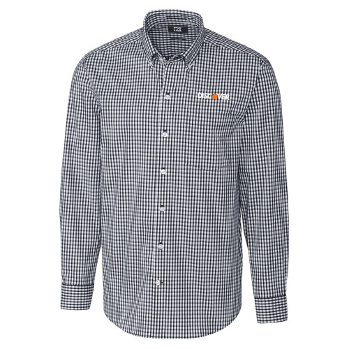  Cutter & Buck Charcoal Gingham Long Sleeve Button Down - Discover