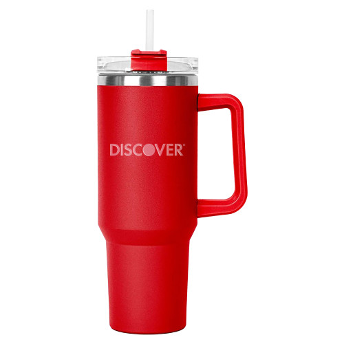  Hippo Red Mug & Straw Lid with Twist Closure 40 oz - Discover Engraved
