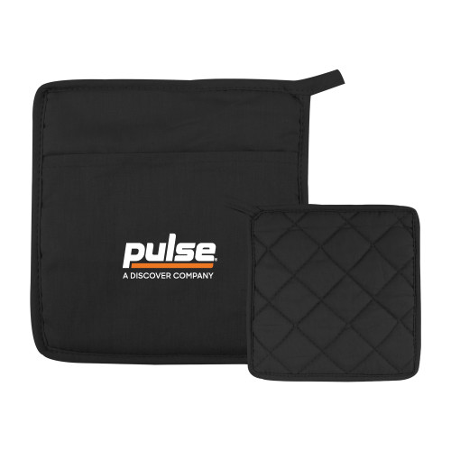  Quilted Canvas Black Pot Holder - Pulse