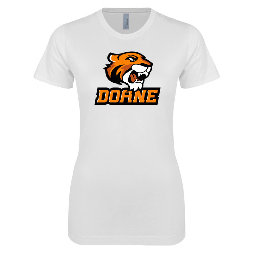  Next Level Womens White Boyfriend Tee - Thomas Doane