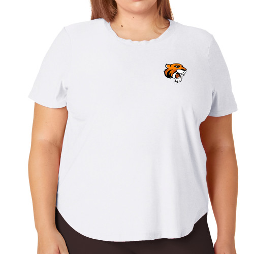  Beyond Yoga PLUS On The Down Low Short Sleeve Tee Cloud White - Thomas Tiger Head- Beyond Yoga