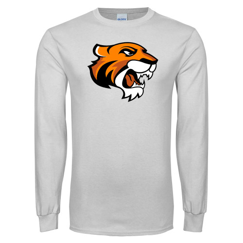  White Long Sleeve T Shirt - Thomas Tiger Head