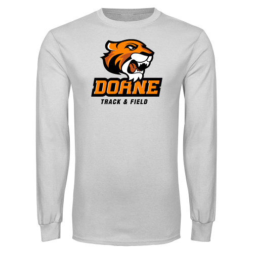  White Long Sleeve T Shirt - Track and Field