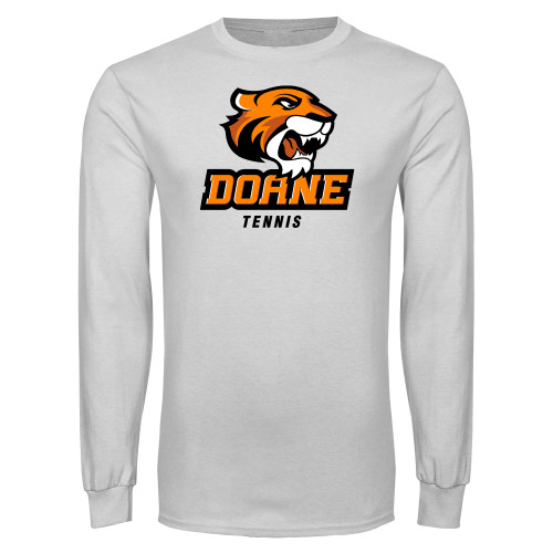  White Long Sleeve T Shirt - Tennis