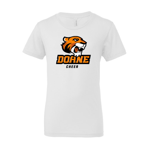  Bella + Canvas Youth White Jersey T Shirt - Cheer