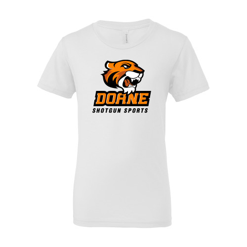  Bella + Canvas Youth White Jersey T Shirt - Shotgun Sports