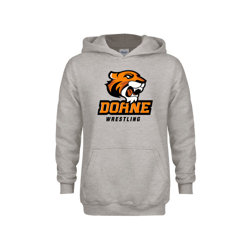  Youth Grey Fleece Hood - Wrestling