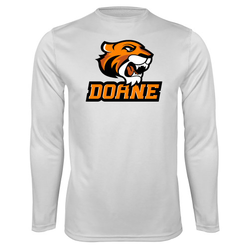  White Performance Long Sleeve Shirt - Thomas Doane