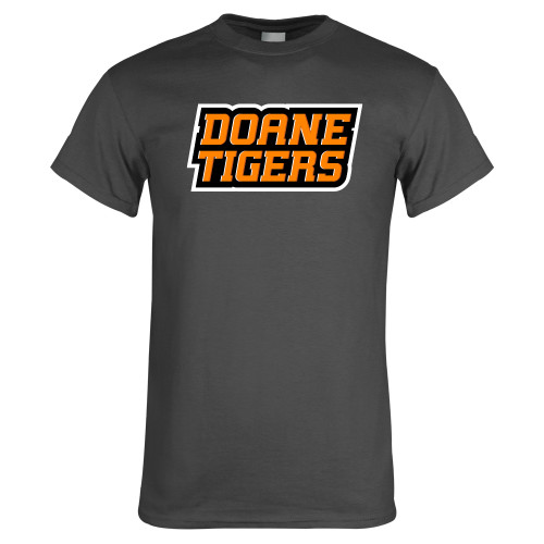  Charcoal T Shirt - Doane Tigers Stacked