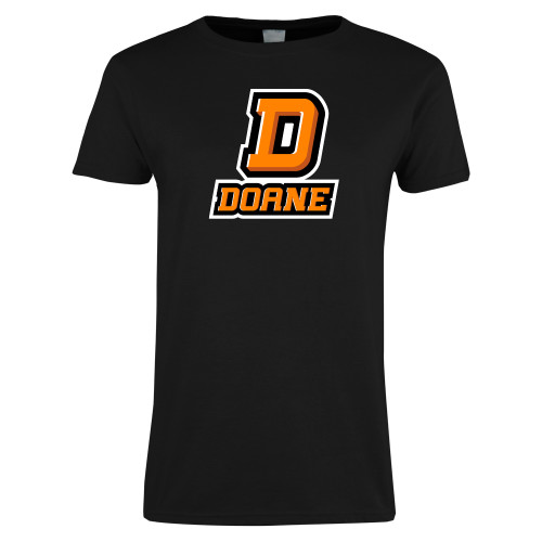  Womens Black Short Sleeve Tee - D Doane