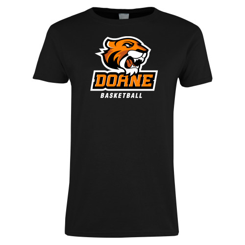  Womens Black Short Sleeve Tee - Basketball