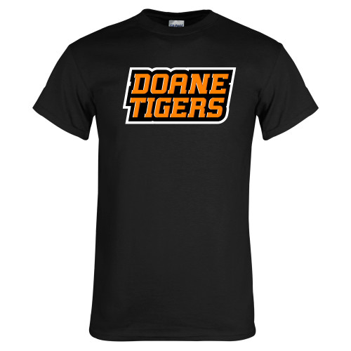  Black T Shirt - Doane Tigers Stacked