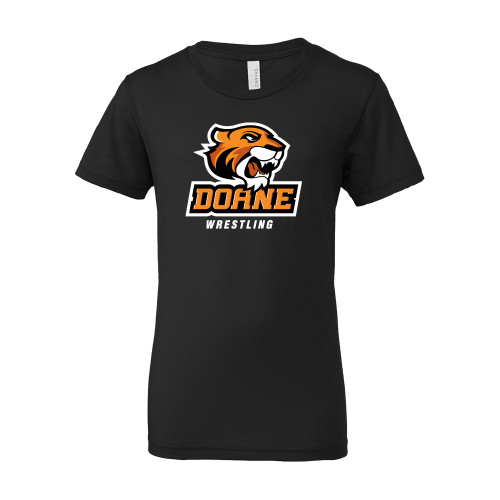  Bella + Canvas Youth Black Jersey T Shirt - Wrestling