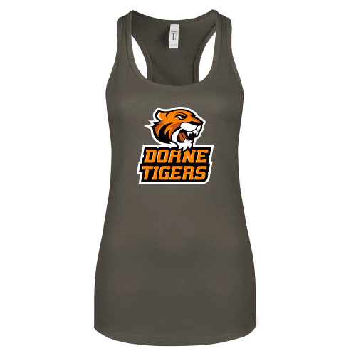  Next Level Womens Charcoal Racerback Tank - Thomas Doanes Tigers