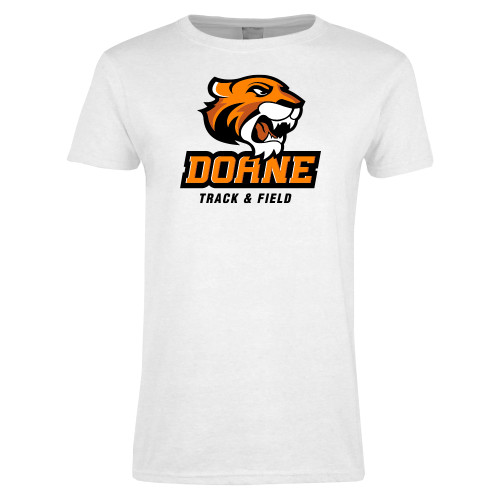  Womens White Short Sleeve Tee - Track and Field