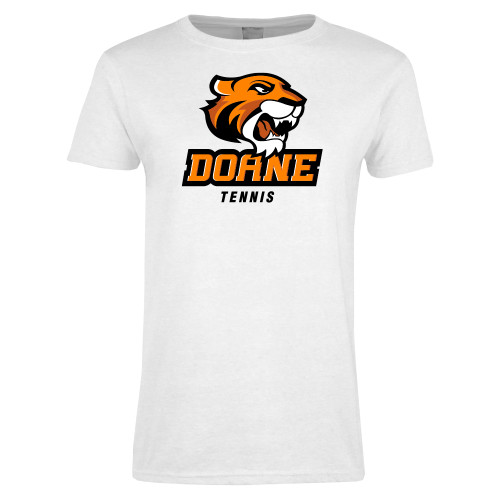  Womens White Short Sleeve Tee - Tennis