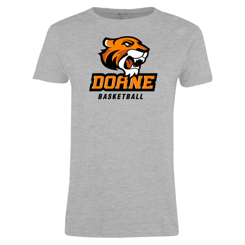  Womens Grey Short Sleeve Tee - Basketball