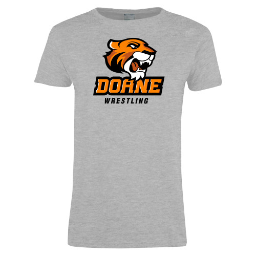  Womens Grey Short Sleeve Tee - Wrestling