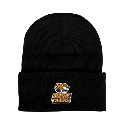  Black Knit Beanie w/Cuff - Thomas Doanes Tigers