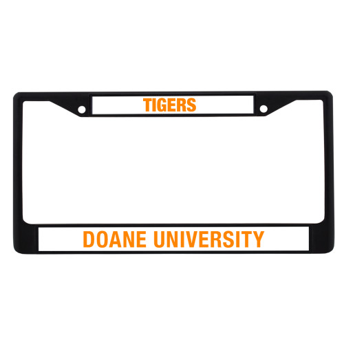 Metal License Plate Frame in Black - Doane Tigers
