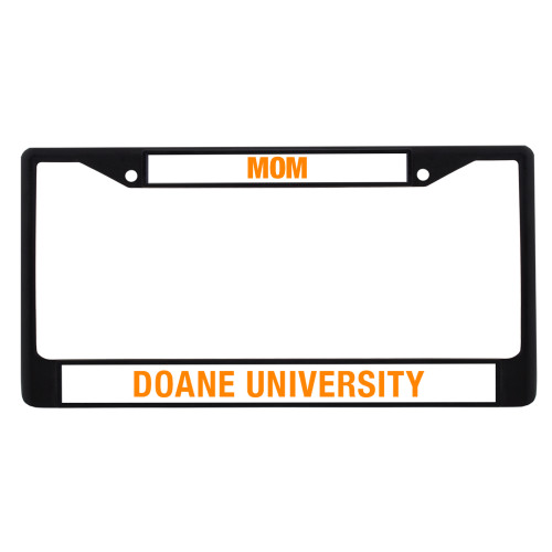  Mom Metal License Plate Frame in Black - Doane Tigers