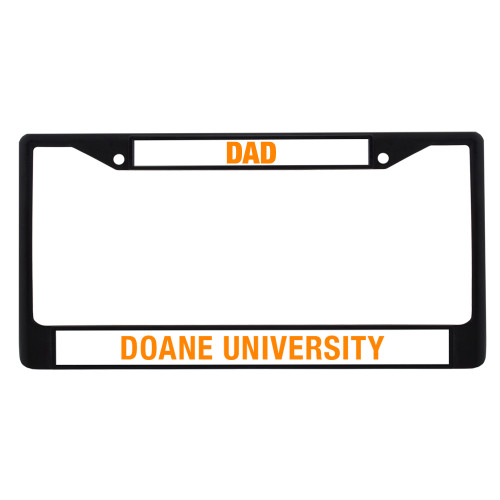  Dad Metal License Plate Frame in Black - Doane Tigers