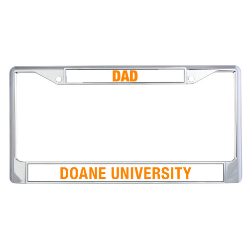  Dad Metal License Plate Frame in Chrome - Doane Tigers
