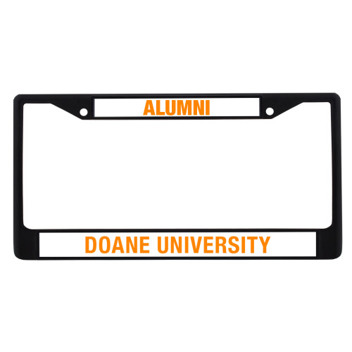  Alumni Metal License Plate Frame in Black - Doane Tigers