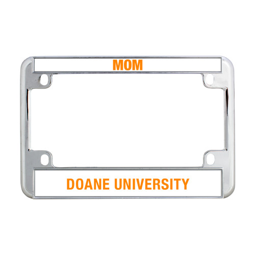  Metal Motorcycle License Plate Frame in Chrome - Doane Tigers