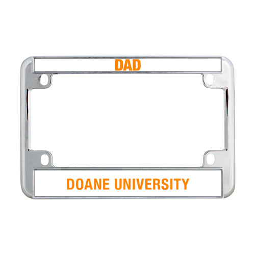  Metal Motorcycle License Plate Frame in Chrome - Doane Tigers