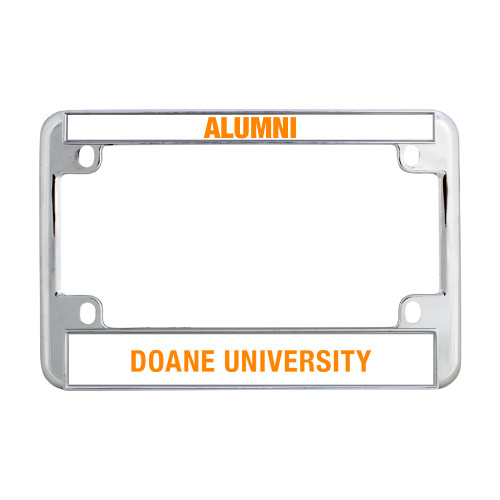  Metal Motorcycle License Plate Frame in Chrome - Doane Tigers