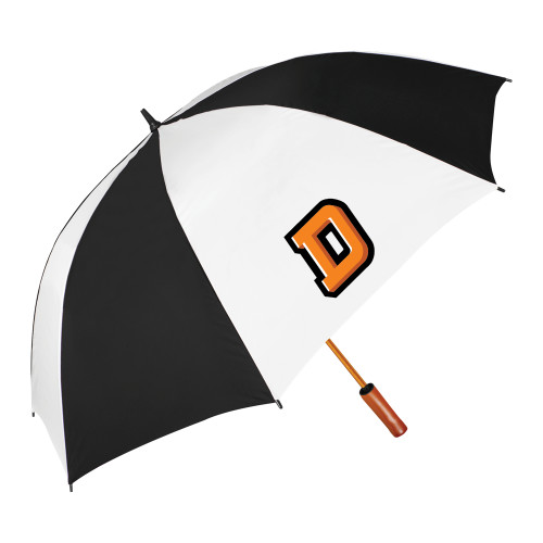  64 Inch Black/White Umbrella - Stylized D