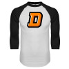 Thumbnail image for  White/Black Raglan Baseball T Shirt