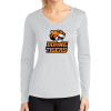 Thumbnail image for  Womens White Performance Long Sleeve V Neck Shirt