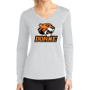 Thumbnail image for  Womens White Performance Long Sleeve V Neck Shirt
