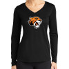 Thumbnail image for  Womens Black Performance Long Sleeve V Neck Shirt