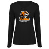 Thumbnail image for  Womens Black Long Sleeve V Neck Tee 