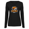 Thumbnail image for  Womens Black Long Sleeve V Neck Tee 
