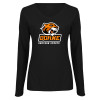 Thumbnail image for  Womens Black Long Sleeve V Neck Tee 